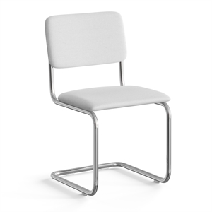 Pemberly Row Contemporary Fabric Side Chair (Set Of 2) in White