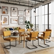 Pemberly Row Contemporary Side Chairs (Set of 2) in Light Brown