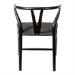 Pemberly Row Contemporary Black Frame Papercord Seat (Set of 2)
