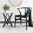 Pemberly Row Contemporary Black Frame Papercord Seat (Set of 2)