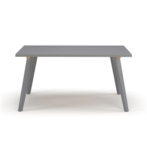 Pemberly Row Contemporary Rectangular Grey Dining Table in Gray