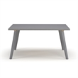 Pemberly Row Contemporary Rectangular Grey Dining Table in Gray