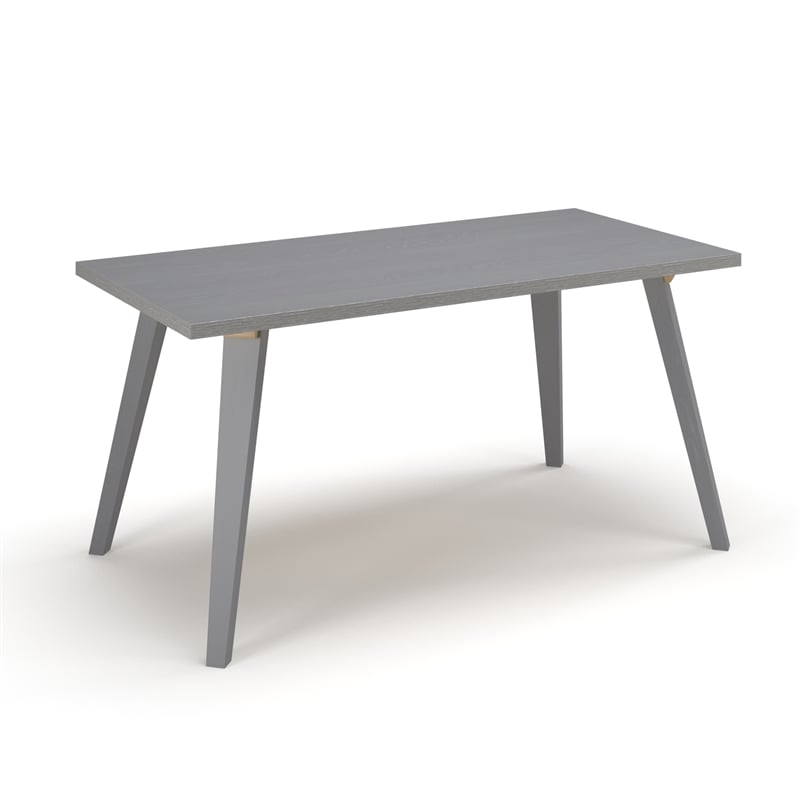 Pemberly Row Contemporary Rectangular Grey Dining Table in Gray