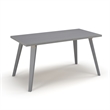 Pemberly Row Contemporary Rectangular Grey Dining Table in Gray