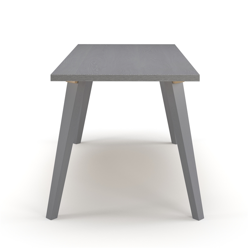 Pemberly Row Contemporary Rectangular Grey Dining Table in Gray