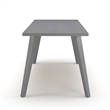 Pemberly Row Contemporary Rectangular Grey Dining Table in Gray