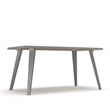 Pemberly Row Contemporary Rectangular Grey Dining Table in Gray