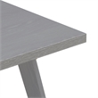 Pemberly Row Contemporary Rectangular Grey Dining Table in Gray