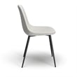 Pemberly Row Contemporary Boucle Side Chair (Set of 2) in White