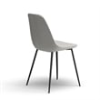 Pemberly Row Contemporary Boucle Side Chair (Set of 2) in White
