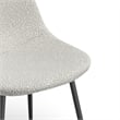 Pemberly Row Contemporary Boucle Side Chair (Set of 2) in White