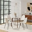 Pemberly Row Contemporary Boucle Side Chair (Set of 2) in White