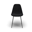 Pemberly Row Contemporary Boucle Side Chair (Set of 2) in Black