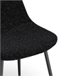 Pemberly Row Contemporary Boucle Side Chair (Set of 2) in Black