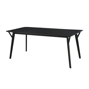 Pemberly Row Contemporary 71&quot Rectangular Dining Table in Black