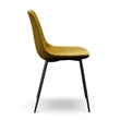 Pemberly Row Contemporary Velvet Side Chairs (Set of 2) in Gold