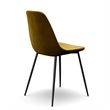 Pemberly Row Contemporary Velvet Side Chairs (Set of 2) in Gold