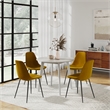 Pemberly Row Contemporary Velvet Side Chairs (Set of 2) in Gold
