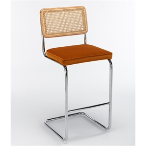 Pemberly Row Contemporary Bar Height Stools (Set of 2) in Brown