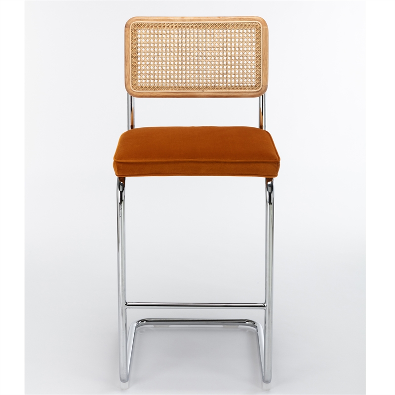 Pemberly Row Contemporary Bar Height Stools (Set of 2) in Brown