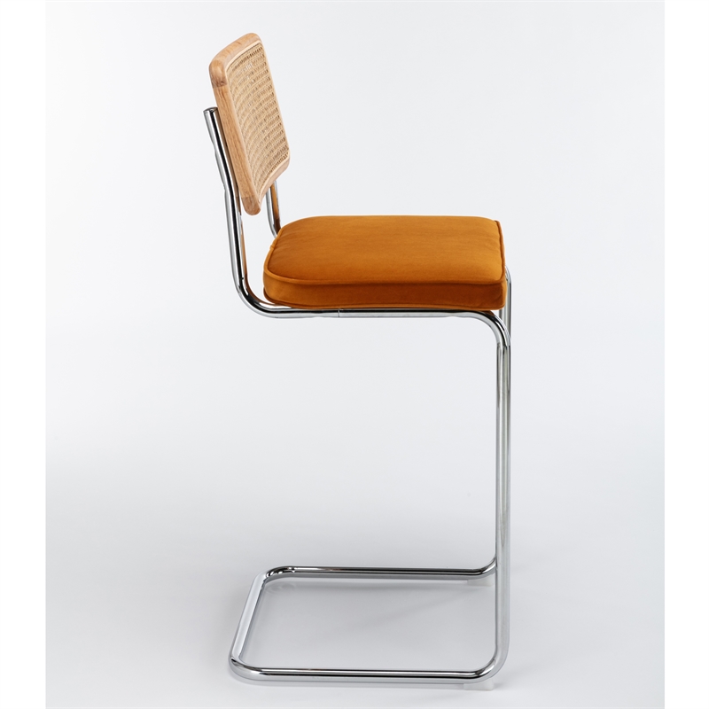 Pemberly Row Contemporary Bar Height Stools (Set of 2) in Brown
