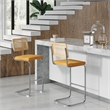 Pemberly Row Contemporary Bar Height Stools (Set of 2) in Brown