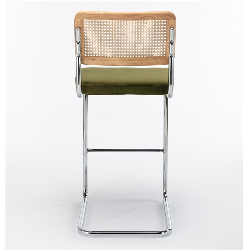 Pemberly Row Contemporary Bar Height Stools (Set of 2) in Olive