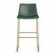 Pemberly Row Contemporary Bar Height Stools (Set of 2) in Green