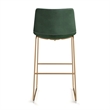 Pemberly Row Contemporary Bar Height Stools (Set of 2) in Green