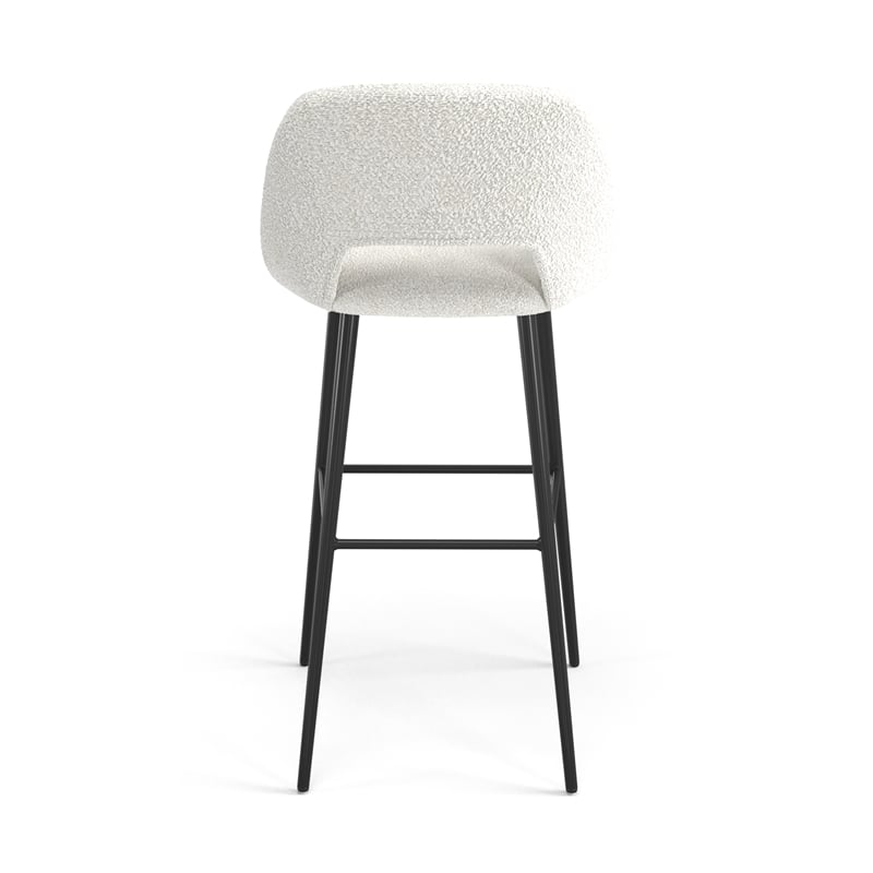 Pemberly Row Contemporary Bar Height Stools (Set of 2) in White