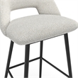 Pemberly Row Contemporary Bar Height Stools (Set of 2) in White