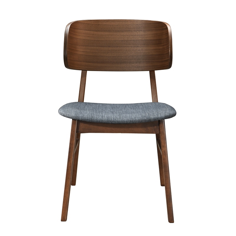 Pemberly Row Modern Solid Wood Side Chairs (Set of 4) in Walnut