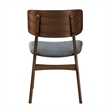 Pemberly Row Modern Solid Wood Side Chairs (Set of 4) in Walnut