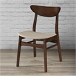 Pemberly Row Modern Solid Wood Side Chairs (Set of 4) in Walnut