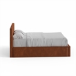 Pemberly Row Contemporary Full Size Upholstered Bed in Brown