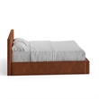 Pemberly Row Contemporary King Size Upholstered Bed in Brown