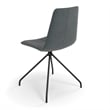 Pemberly Row Contemporary Velvet Swivel Side Chair in Silver