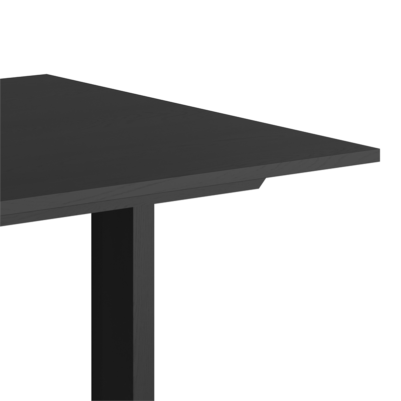 Pemberly Row Contemporary Rectanglular Dining Table in Black