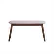 Pemberly Row Mid-Century Contemporary Accent Bench in Walnut