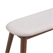 Pemberly Row Mid-Century Contemporary Accent Bench in Walnut