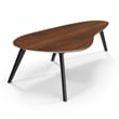 Pemberly Row Mid-Century Contemporary Coffee Table in Walnut