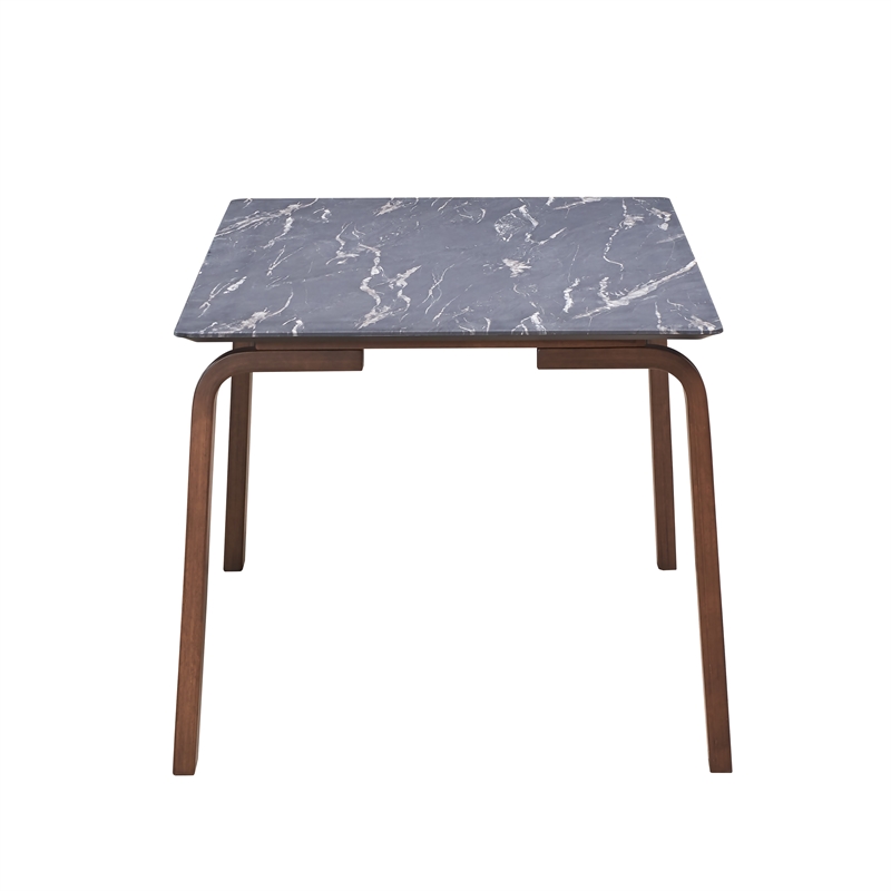 Pemberly Row Mid-Century Contemporary Dining Table in Walnut