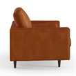 Pemberly Row Modern Upholstered Leather Arm Chair in Caramel