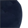 Pemberly Row Modern Round Performance Velvet Ottoman in Blue