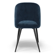 Pemberly Row Modern Velvet Side Chair (Set of 2) in Sapphire
