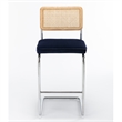 Pemberly Row Modern Bar Height Stools (Set of 2) in Sapphire