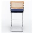 Pemberly Row Modern Bar Height Stools (Set of 2) in Sapphire
