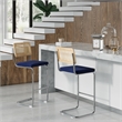 Pemberly Row Modern Bar Height Stools (Set of 2) in Sapphire