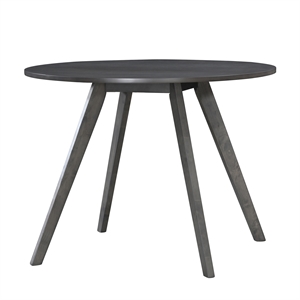 Pemberly Row Modern Solid Wood 39.5&quot Round Dining Table in Gray