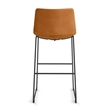 Pemberly Row Modern Bar Height Stools (Set of 2) in Light Brown